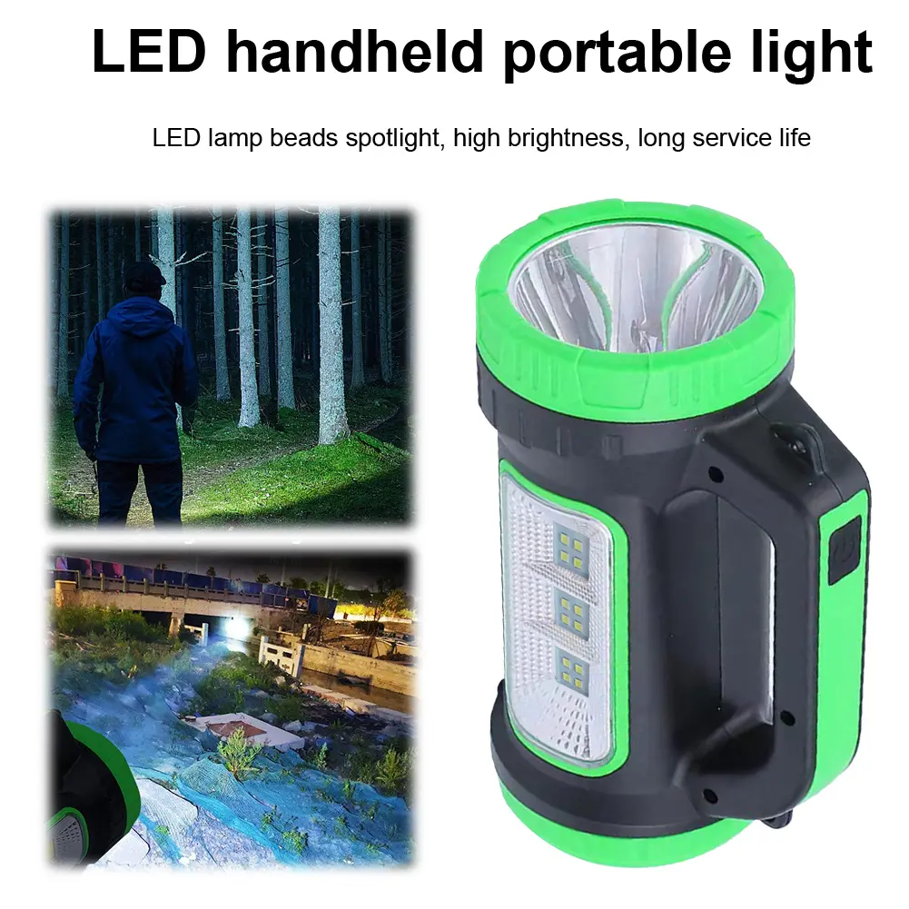 Solar LED Flashlight USB Rechargeable Super Bright Portable Emergency Light Outdoor Solar Torch Light for Night Fishing Hiking