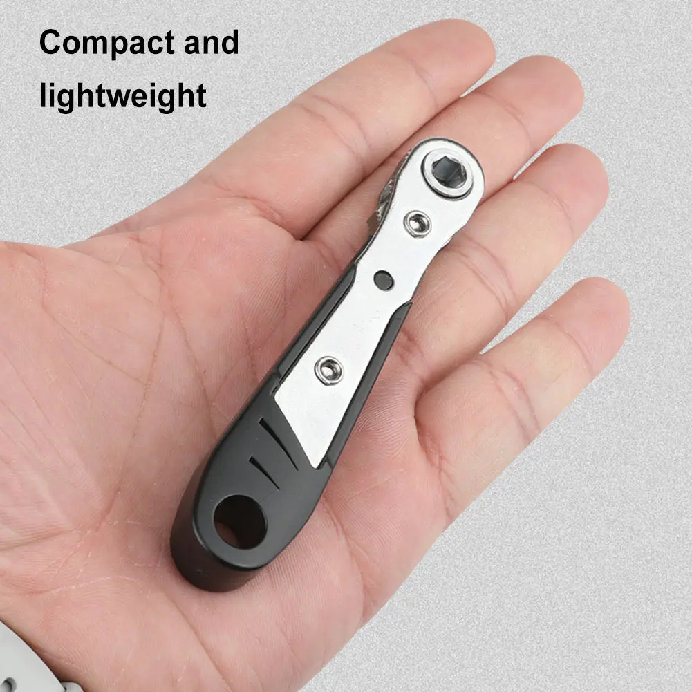 Hexagon Ratchet Wrench 36 Tooth Mini Socket Tools Quick Release Spanner Turning Wrench for Handle Repair Wrench