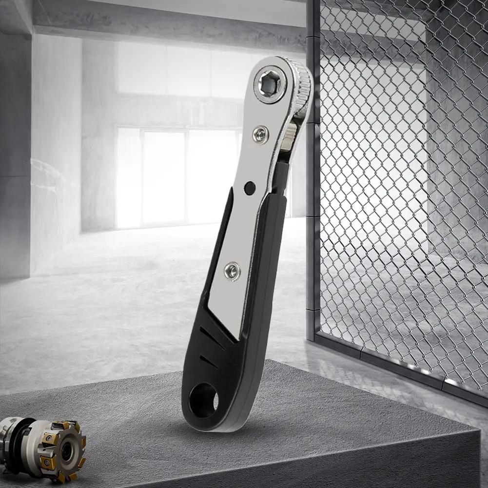 Hexagon Ratchet Wrench 36 Tooth Mini Socket Tools Quick Release Spanner Turning Wrench for Handle Repair Wrench