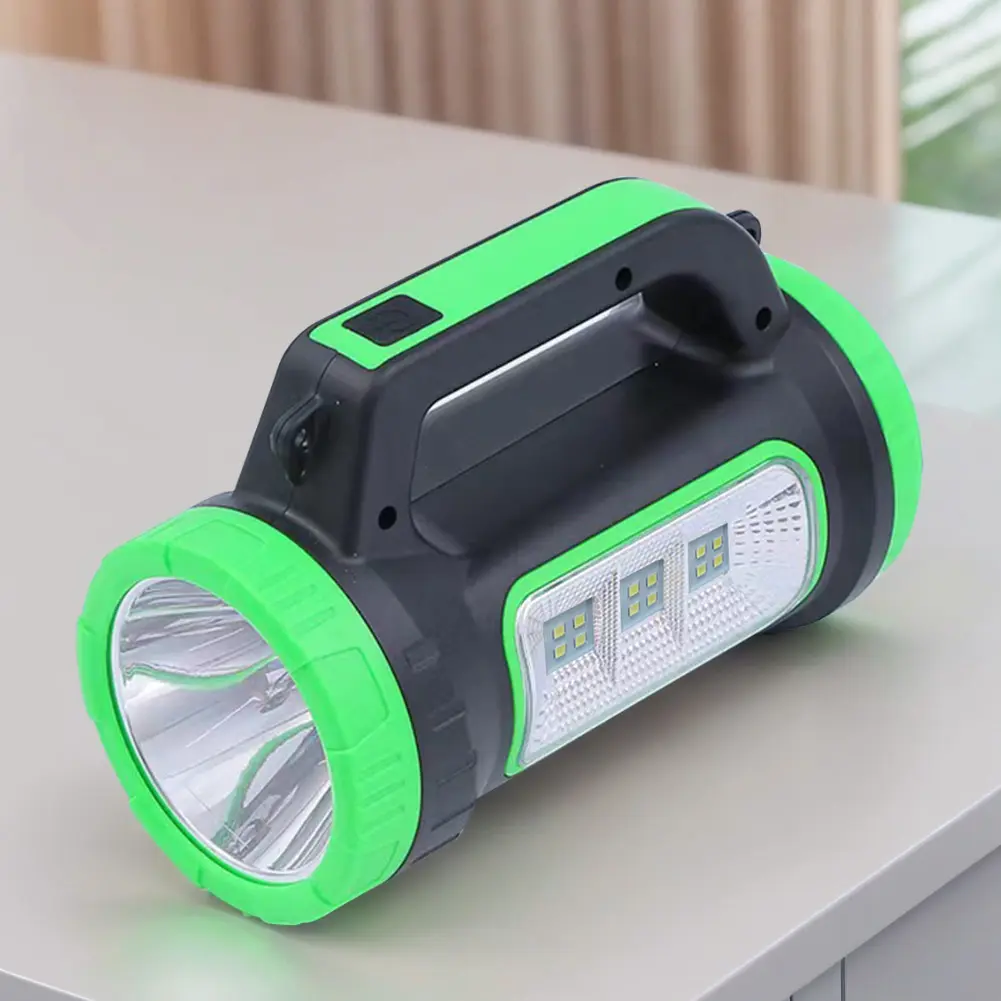 Solar LED Flashlight USB Rechargeable Super Bright Portable Emergency Light Outdoor Solar Torch Light for Night Fishing Hiking
