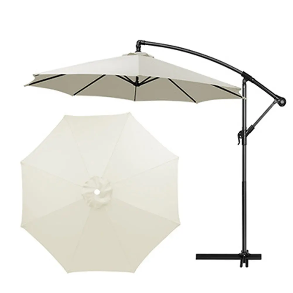 10 Ft 6 Ribs Patio Umbrella Replacement Canopy Waterproof Umbrella Canopy Replacement UV Resistant for Outdoor Use