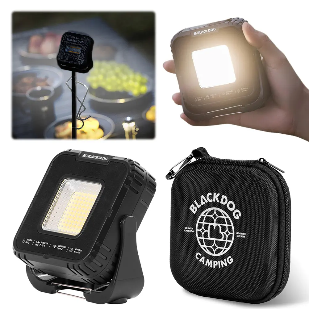 Portable Tent Lamp USB Charging Camping Flashlight IPX5 Waterproof Atmosphere Lantern 4-Level Stepless Dimming for Power Outages