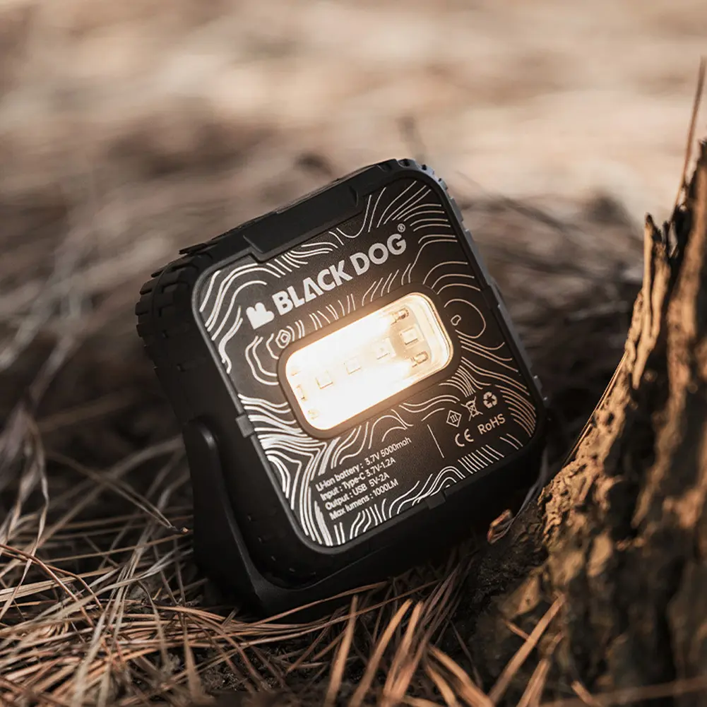 Portable Tent Lamp USB Charging Camping Flashlight IPX5 Waterproof Atmosphere Lantern 4-Level Stepless Dimming for Power Outages