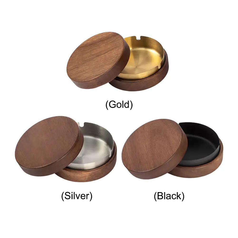 Stainless Steel Liner Ash Tray with Lid Cool Ashtray for Indoor Or Outdoor Use Patio Office & Home