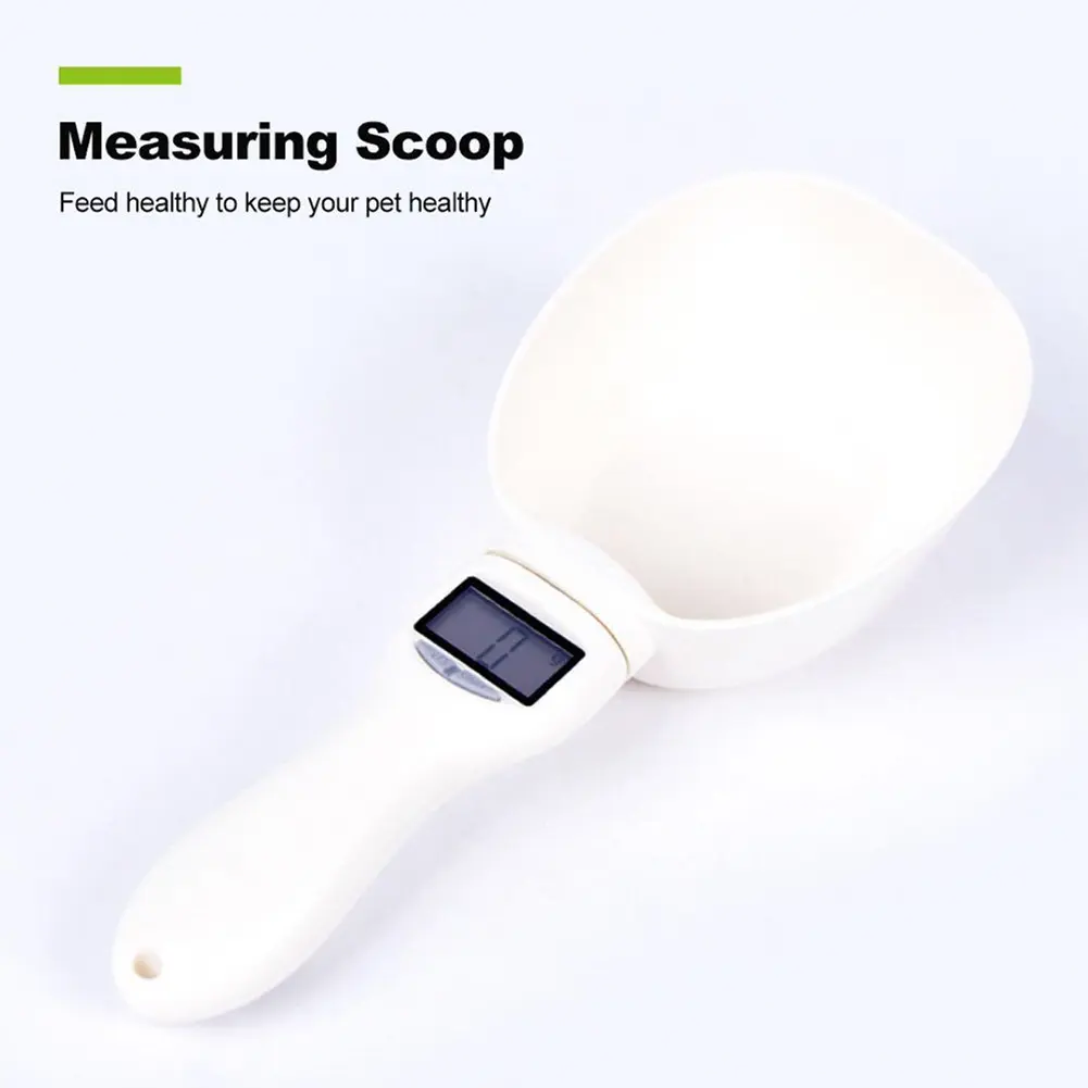 Pet Measuring Bowl Digital Weighing Spoon Electronic With LED Display Dogs Cat Kitchen Baking Scale Cups Feeding Tools