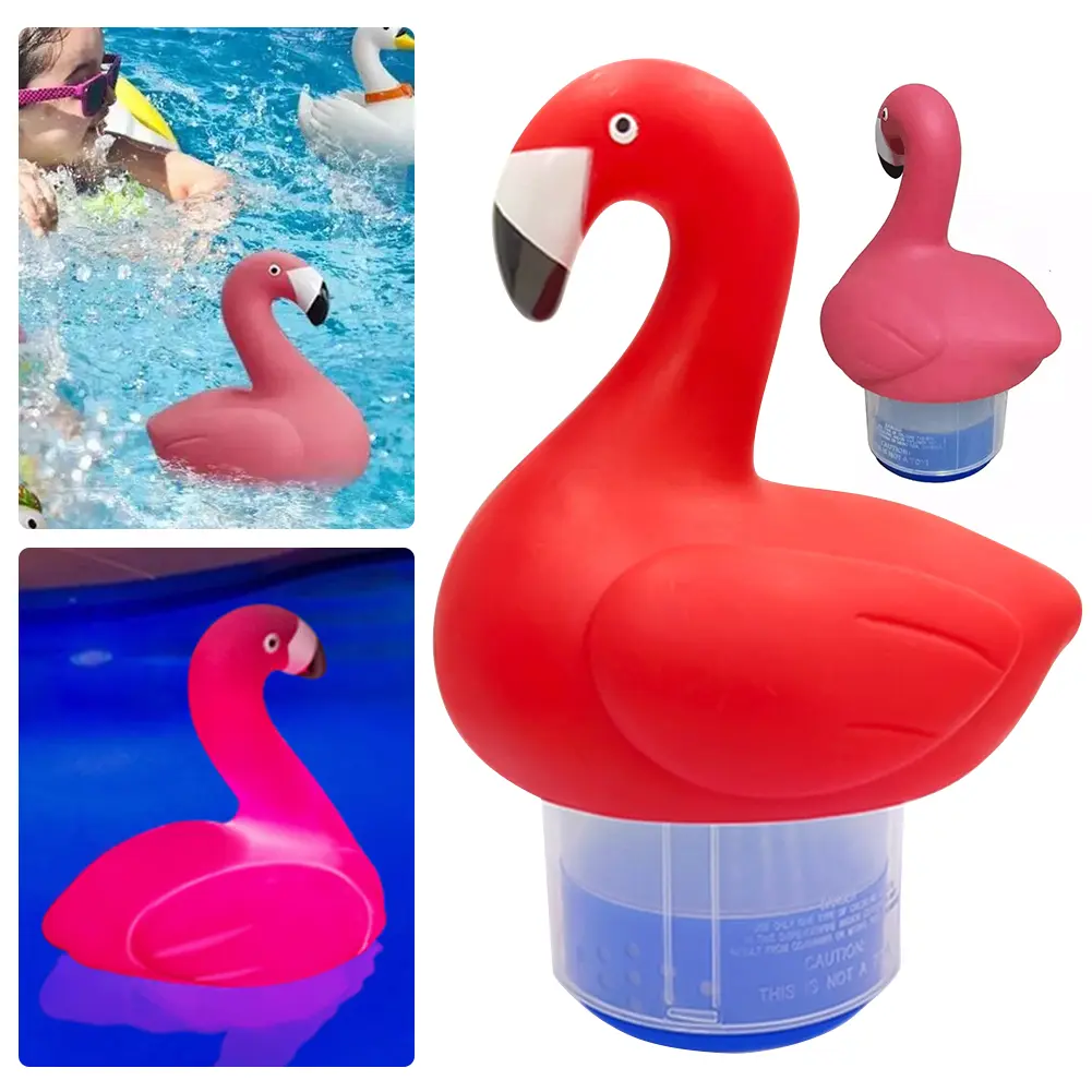 Inflatable Flamingo Floater PVC Chlorine Floating Water Cleaner Flamingo Floating Chlorinator for Purify Swimming Pool Water