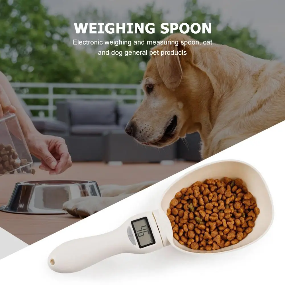 Pet Measuring Bowl Digital Weighing Spoon Electronic With LED Display Dogs Cat Kitchen Baking Scale Cups Feeding Tools