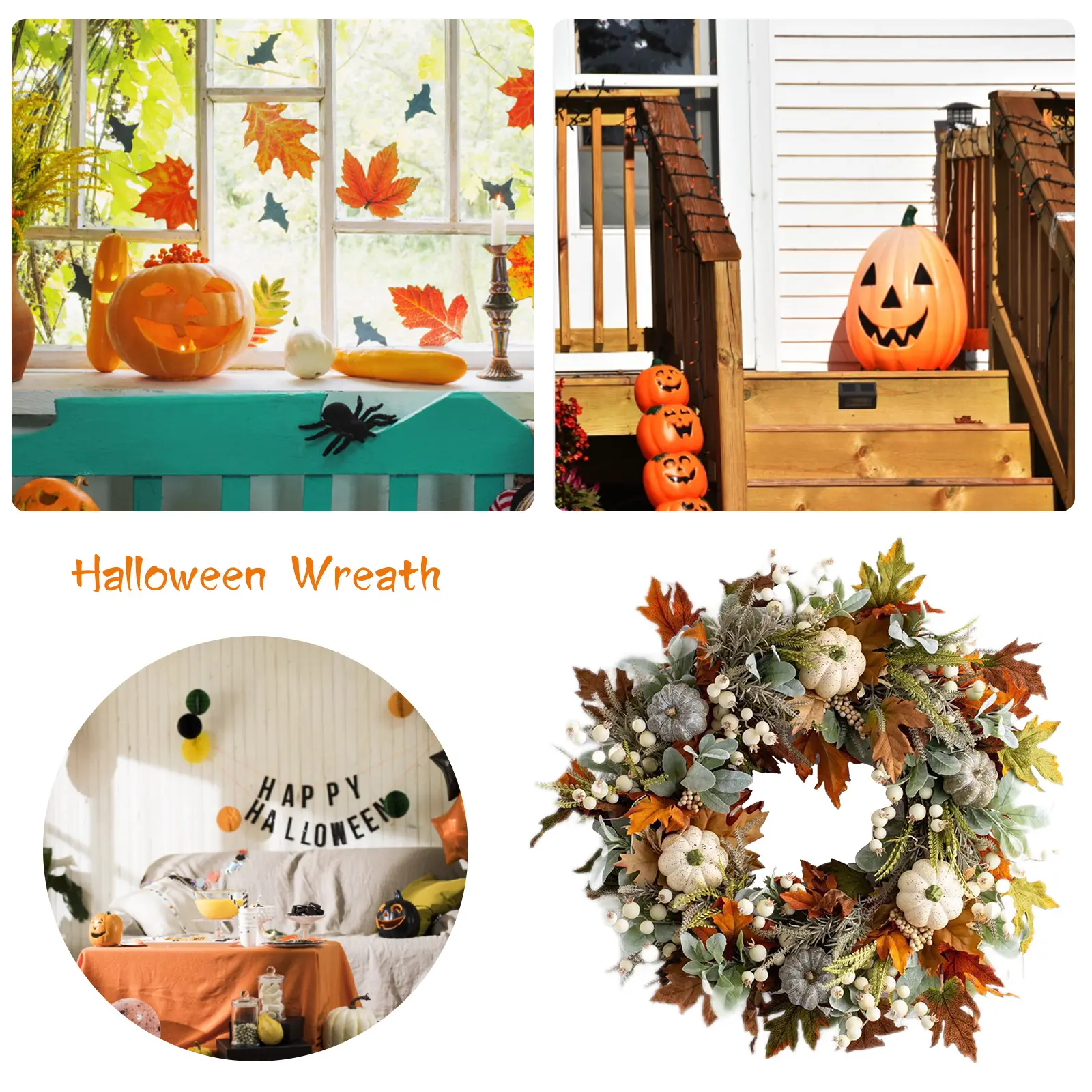 Fall Garlands Charms Exquisite Holiday Front Door Wreaths Unique Autumn Maple Leaf Wreathings Holiday Party Home Decor