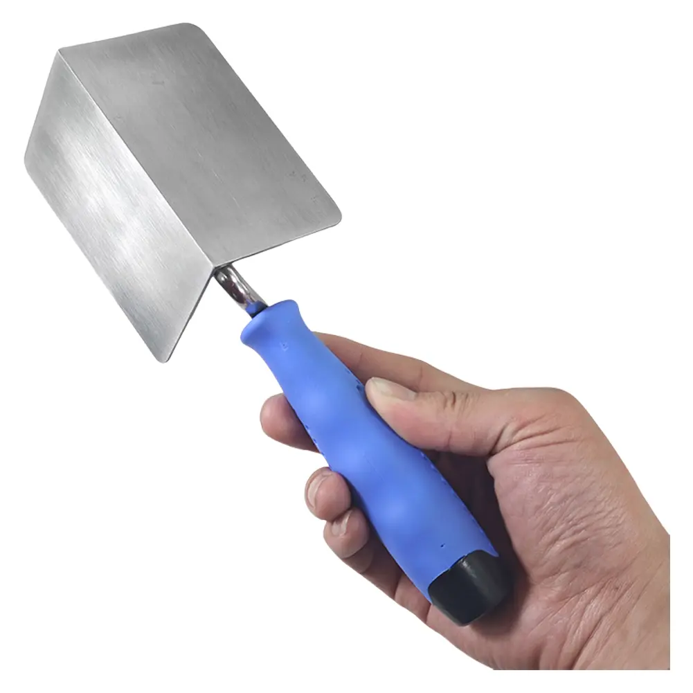 Stainless Steel Drywall Corner Trowel Internal/External Angle Corner Drywall Tool with Soft Grip Handle Corner Finishing Tools