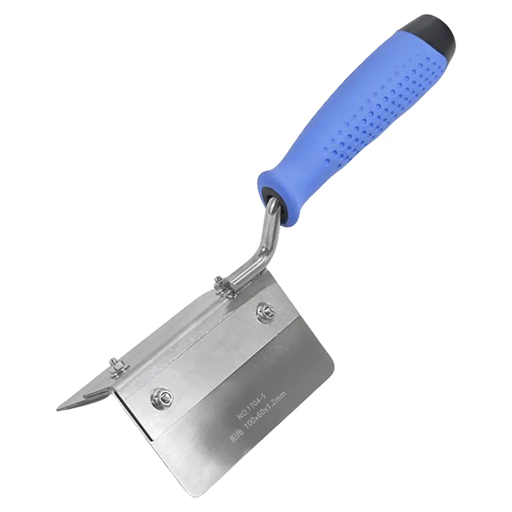 Stainless Steel Drywall Corner Trowel Internal/External Angle Corner Drywall Tool with Soft Grip Handle Corner Finishing Tools