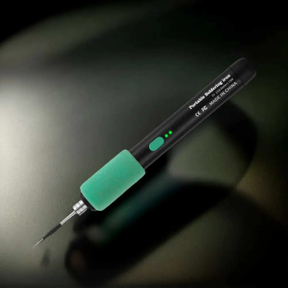 5V 15W Cordless Soldering Iron Kit USB Rechargeable Wireless Soldering Iron Temperature Adjustable Solder Welding Iron for Home