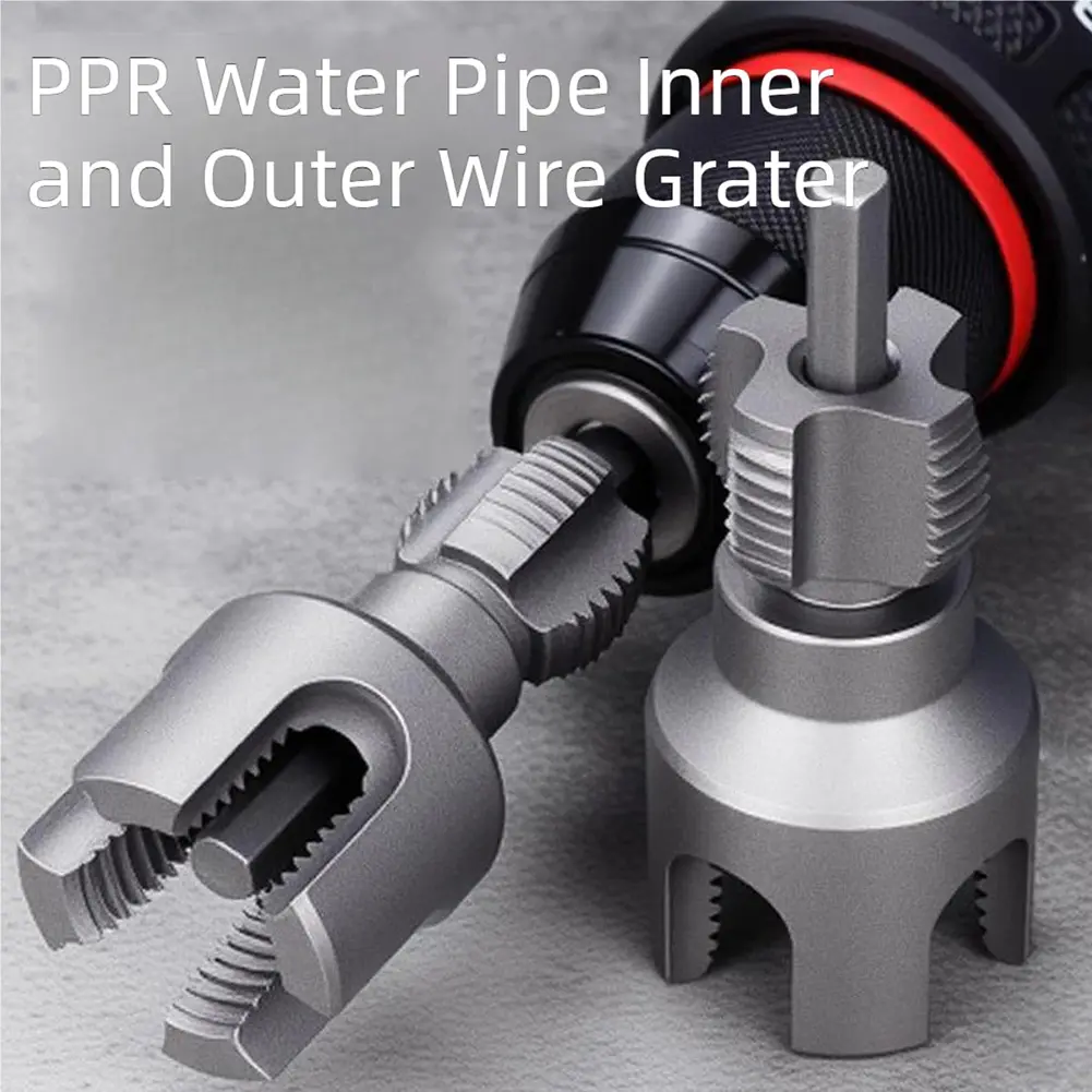 2-10Set Integrated Internal & External Pipe Threading Tool PVC Pipe Thread Cutting Tool PPR Water Pipe Opener Tap