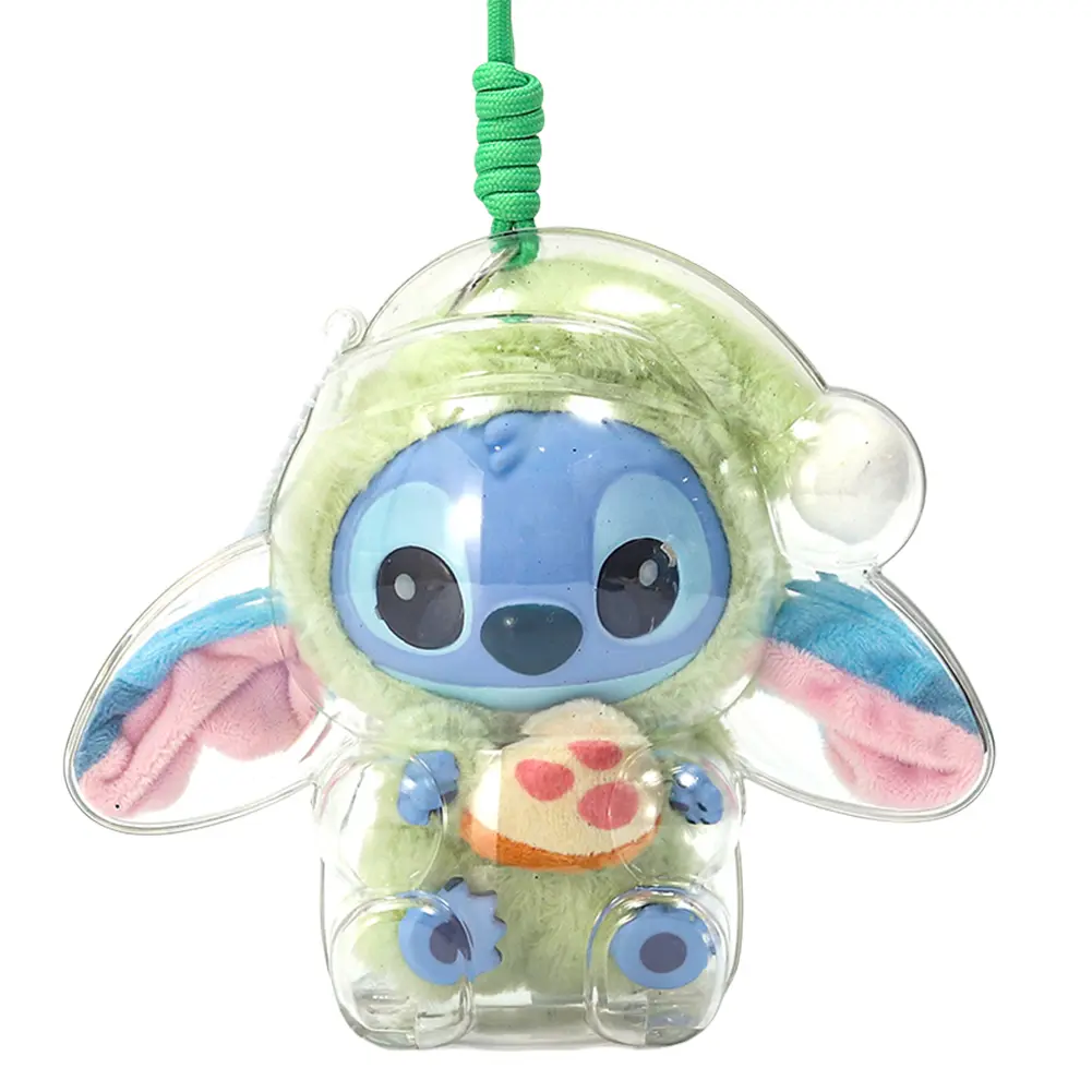 For Stitch Transparent Protective Cover Cartoon Toy Storage Case Cute Figurine Display Cover for Collectible Dolls