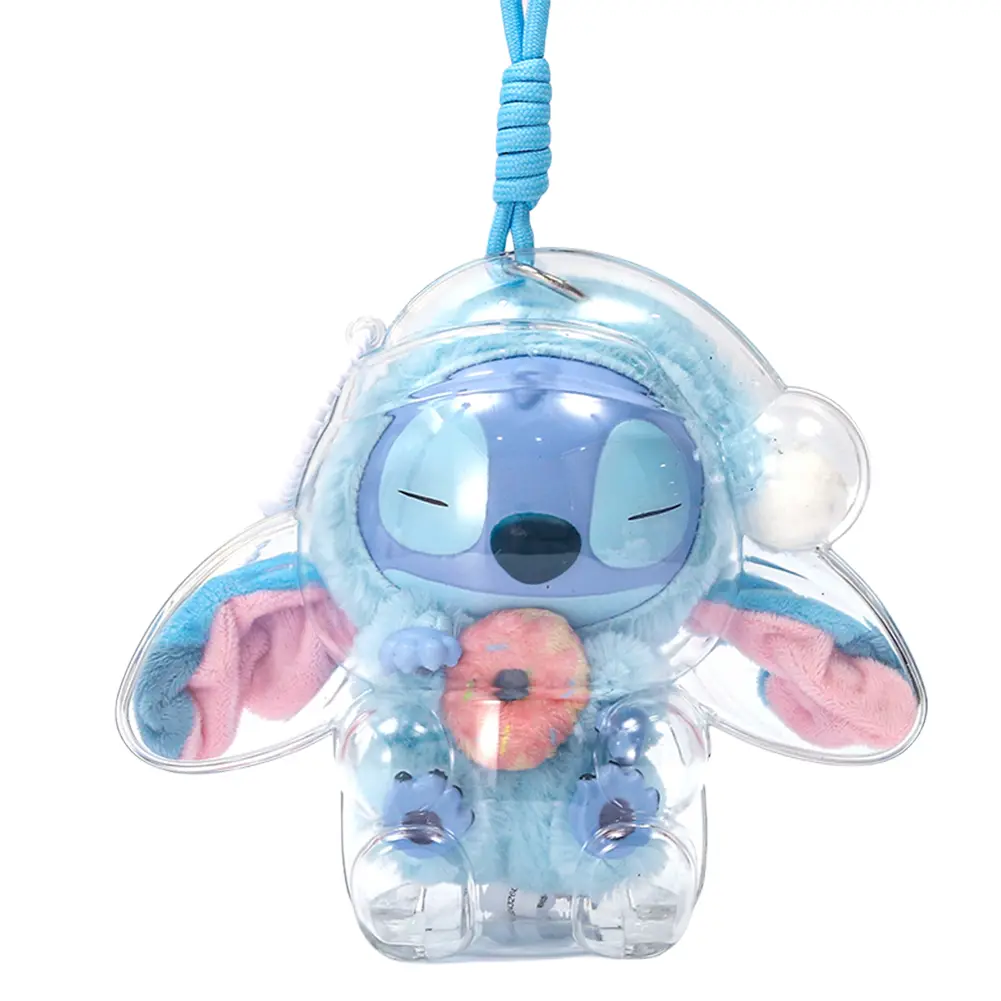 For Stitch Transparent Protective Cover Cartoon Toy Storage Case Cute Figurine Display Cover for Collectible Dolls