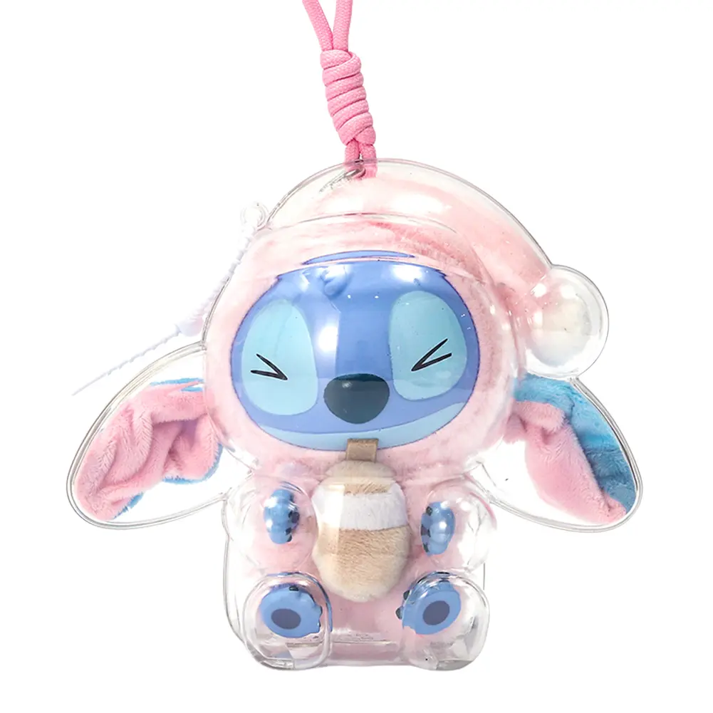 For Stitch Transparent Protective Cover Cartoon Toy Storage Case Cute Figurine Display Cover for Collectible Dolls