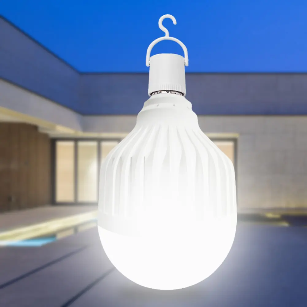 LED Bulb Lamp Portable E27 Flashlight 15W Portable Lantern for Outdoor Equipment