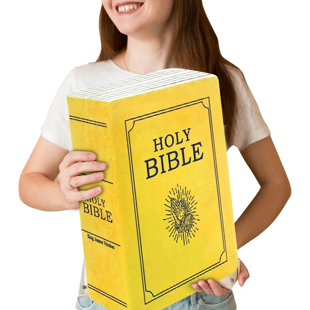 Cozy Faith Bible Pillow Bible Verse Pillow Holy Bible Pillow Plush Religious Party Favors Gifts for Kids