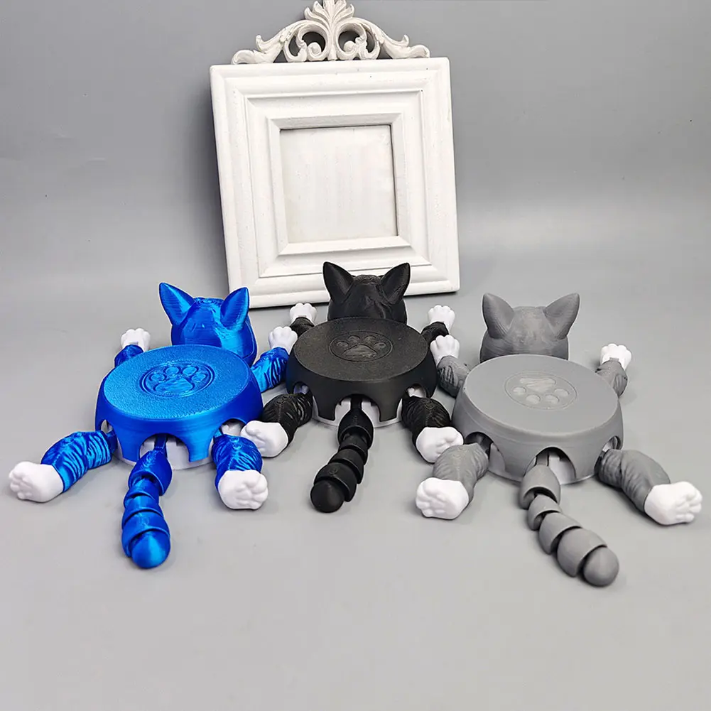 Creative 3D Printed Cat Coasters Funny Panicked Cat Cup Pad Tea Mug Coffee Drinks Holder for Home Decor