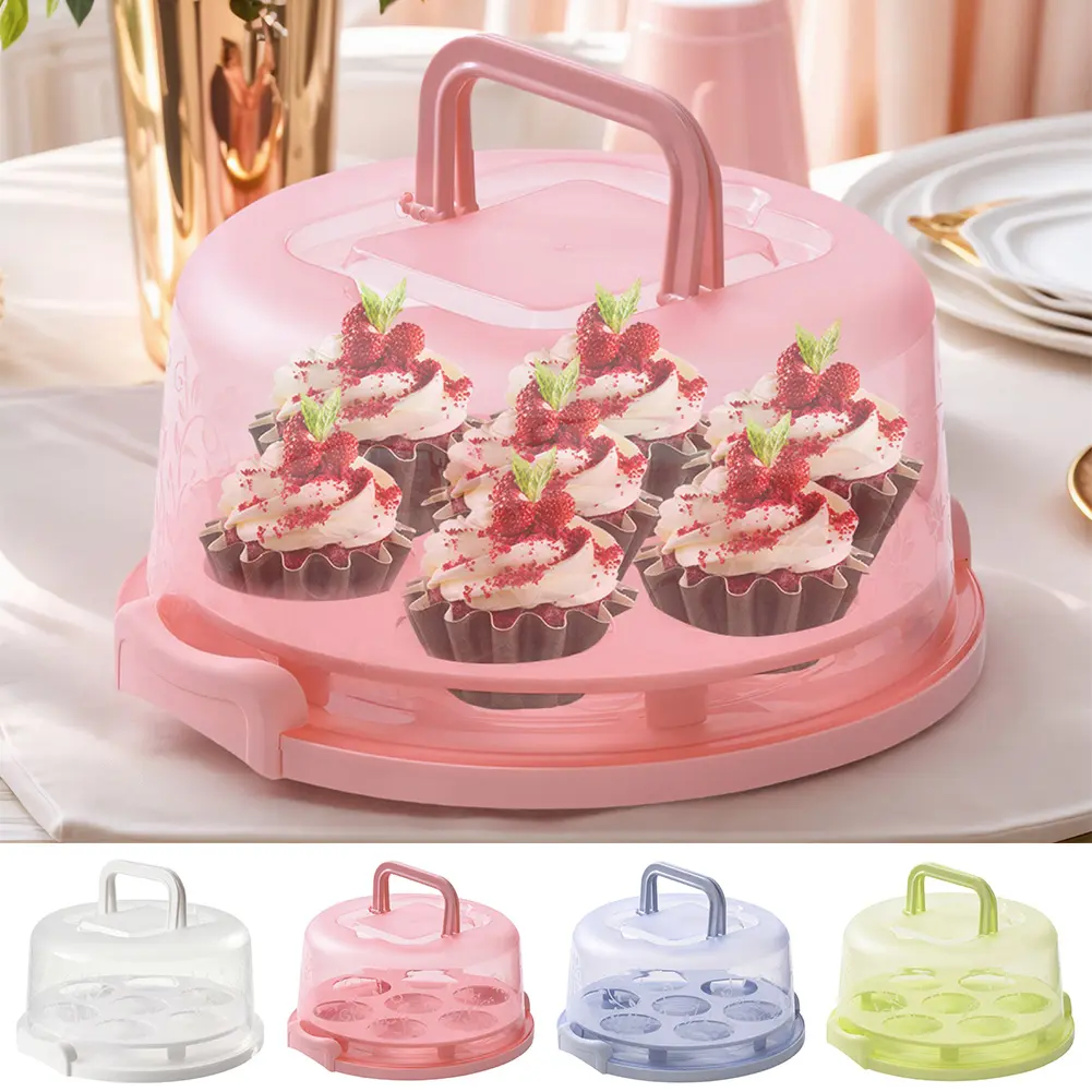 8 Inch Cake Carrier with Lid and Handle Cake Holder Portable Cake Container for Any 6-8 Inch Cake Storing