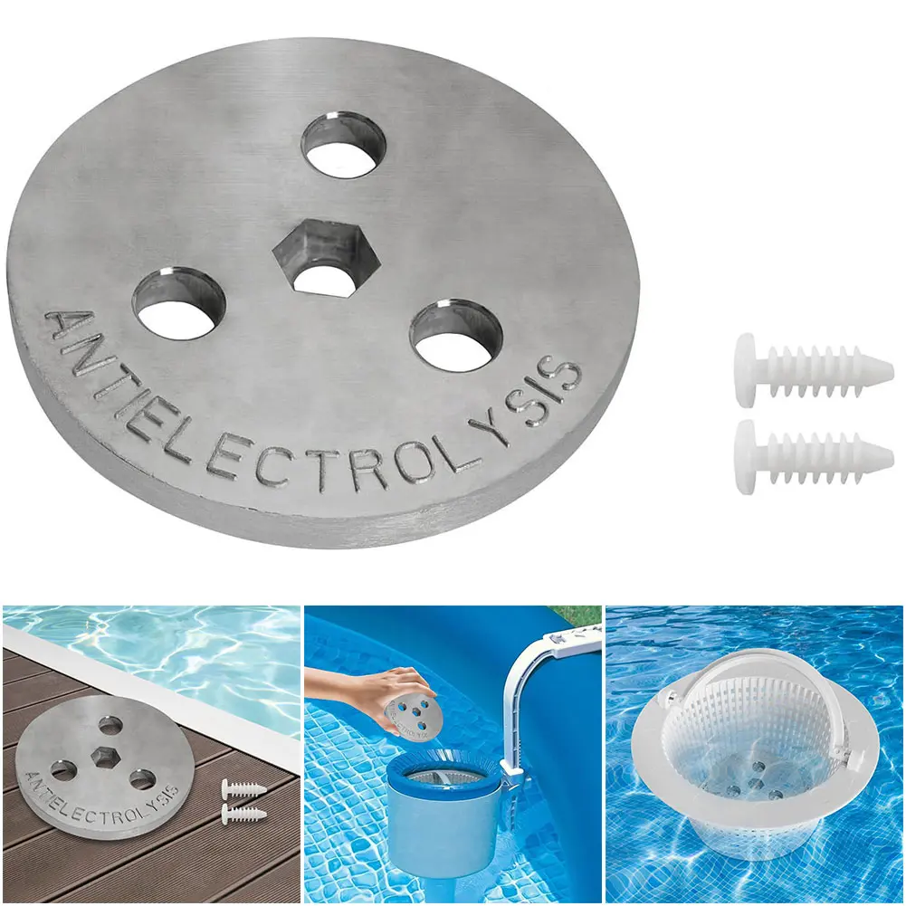 Pool Skimmer Basket Weight Pool Skimmer Weight Zinc Anode Plate Keep Your Skimmer Basket in Place for Salt System Swimming Pools