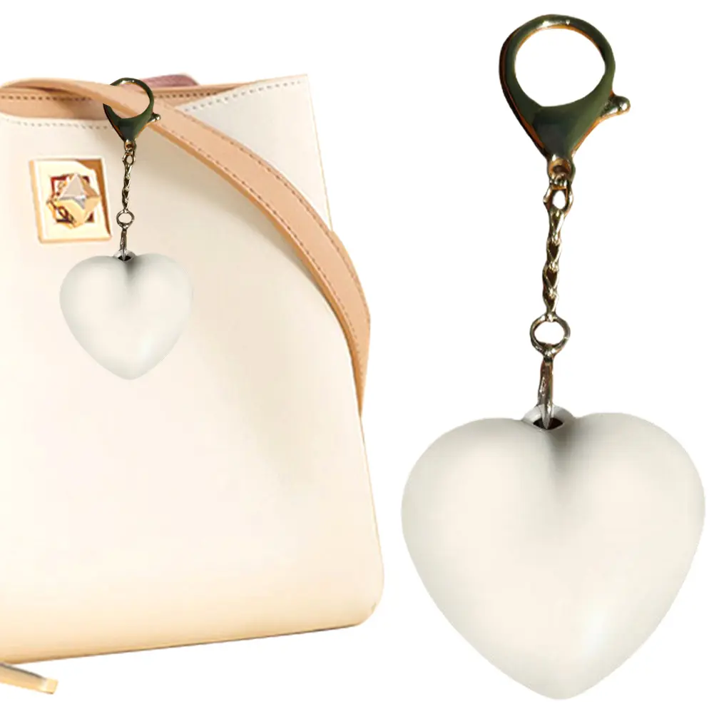Heart Shape Keychain Purse Light Automatic Sensor Handbag Light Mini LED Bag Light Bag Hanging Night Light for Women Girls