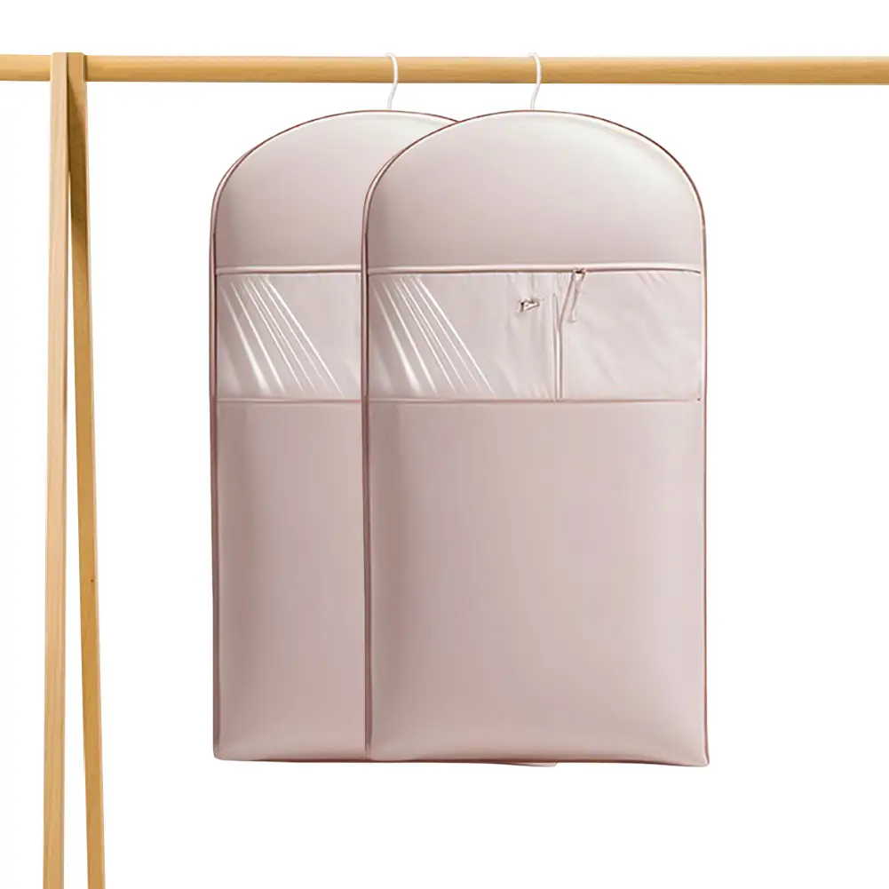 Space Saving Hanging Garment Bag Transparent Visibility Coat Storage Bag Down Coat Compression Dust Cover for Closet Storage