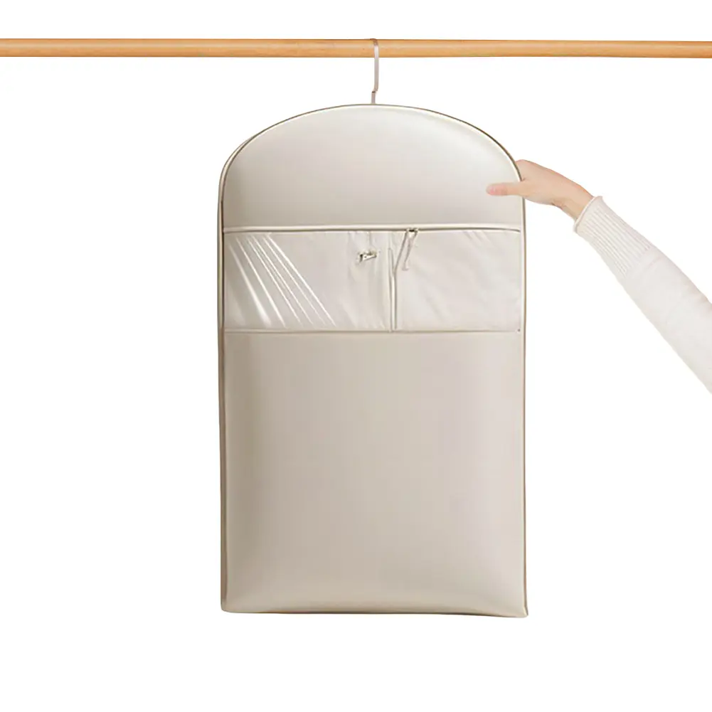 Space Saving Hanging Garment Bag Transparent Visibility Coat Storage Bag Down Coat Compression Dust Cover for Closet Storage