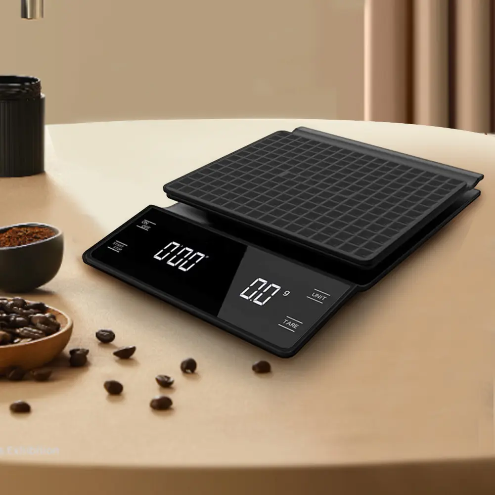 Digital Coffee Scale with Timer 3kg/0.1g Pour Over Drip Espresso Scale Back-Lit LCD Display Electronic Scale Mini Coffee Scale