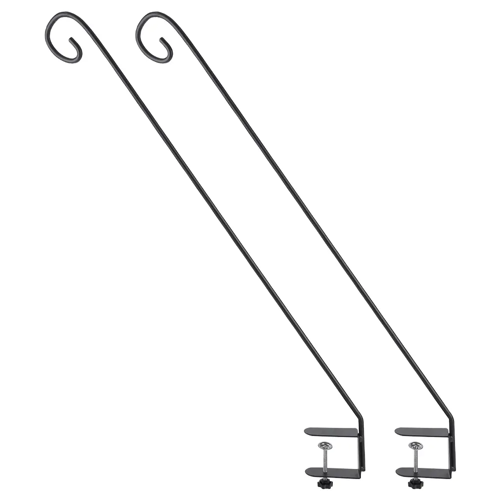 Heavy Duty Deck Hook Horizontal Clamp 80cm Bird Feeder Hanger Hook Multi-Function Extended Plant Hanger for Garden Balcony