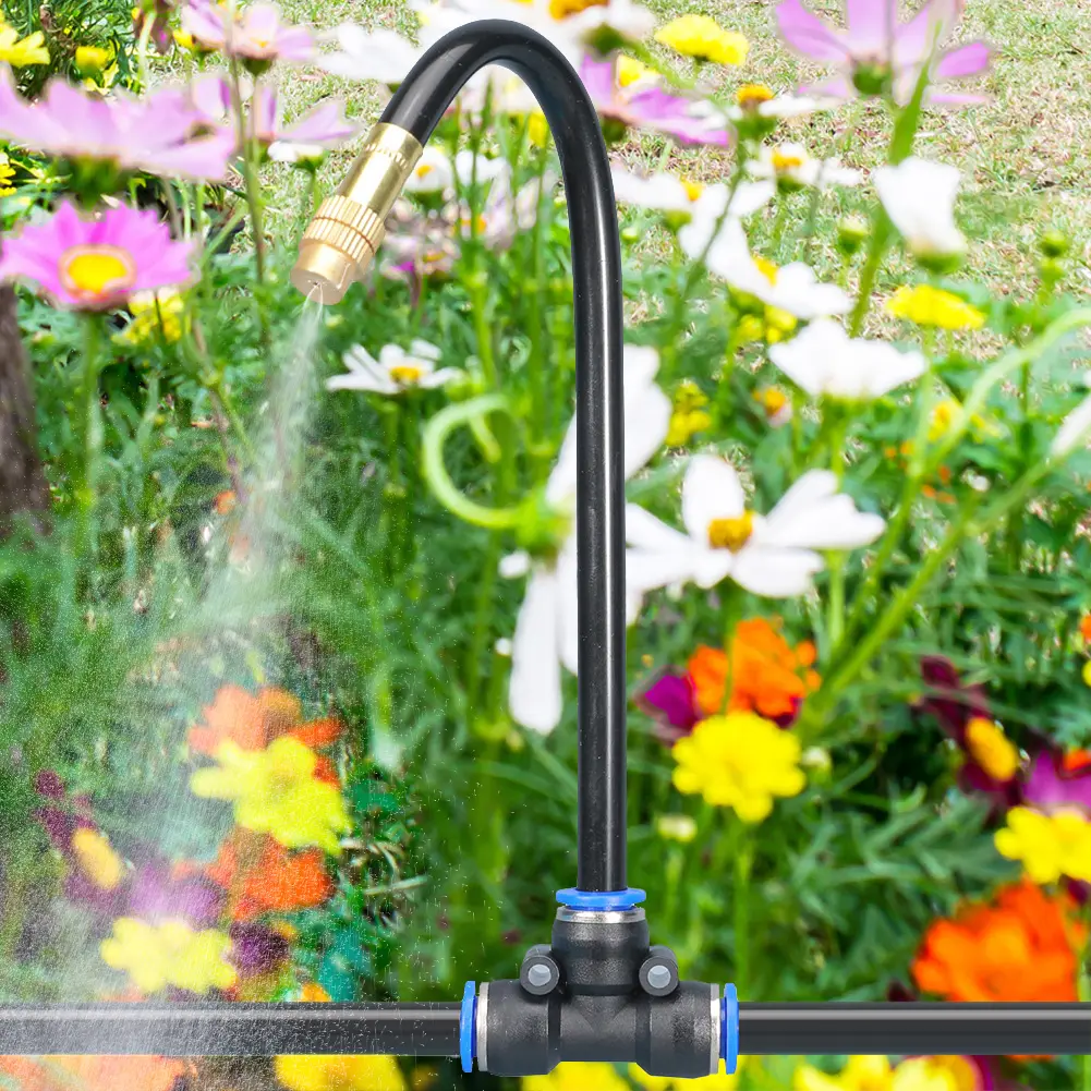 Adjustable Garden Watering System 360-degree Bending Dropper Drip Irrigation System for Landscape Flower Bed & Patio Plants