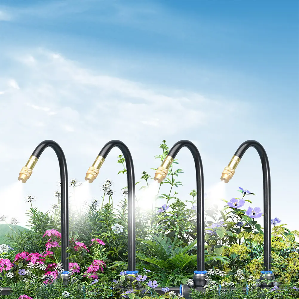 Adjustable Garden Watering System 360-degree Bending Dropper Drip Irrigation System for Landscape Flower Bed & Patio Plants