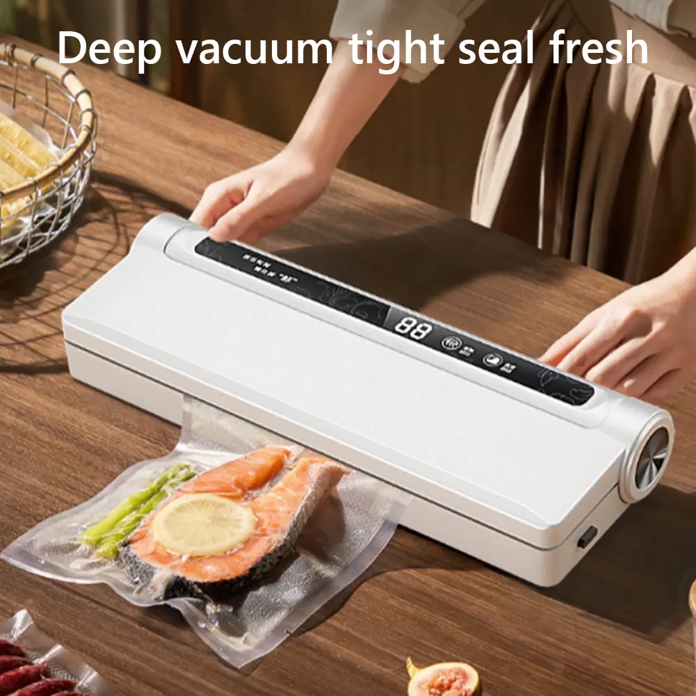 Food Vacuum Sealer Food Vacuum Sealer Machine One Click Intelligent Operation with 20 Bags Strong Suction Power for Home Kitchen