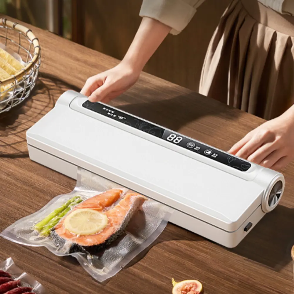 Food Vacuum Sealer Food Vacuum Sealer Machine One Click Intelligent Operation with 20 Bags Strong Suction Power for Home Kitchen