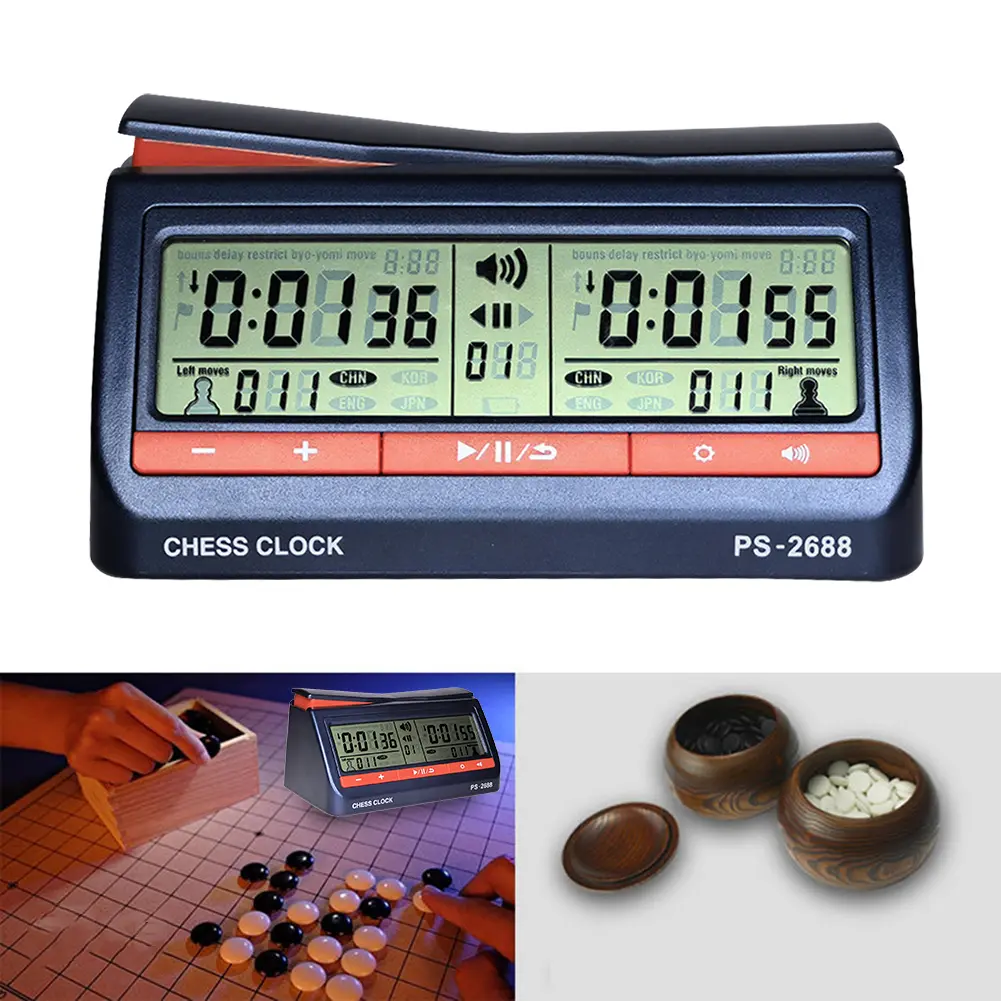Chess Digital Timer with  Delayed Countdown Function Professional Chess Clock Count Up Down Timer for Family Personal Use
