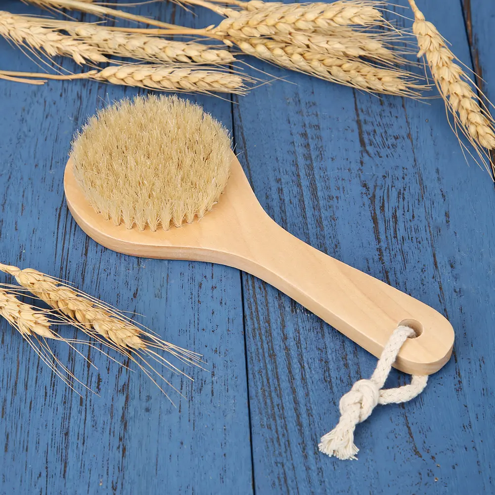 2-10PCS Scrubber Spa Washing Brush Home Adult Shower Washing Tools Bath Brush Long Wood Handle Bathroom Body Back Shower Bristle