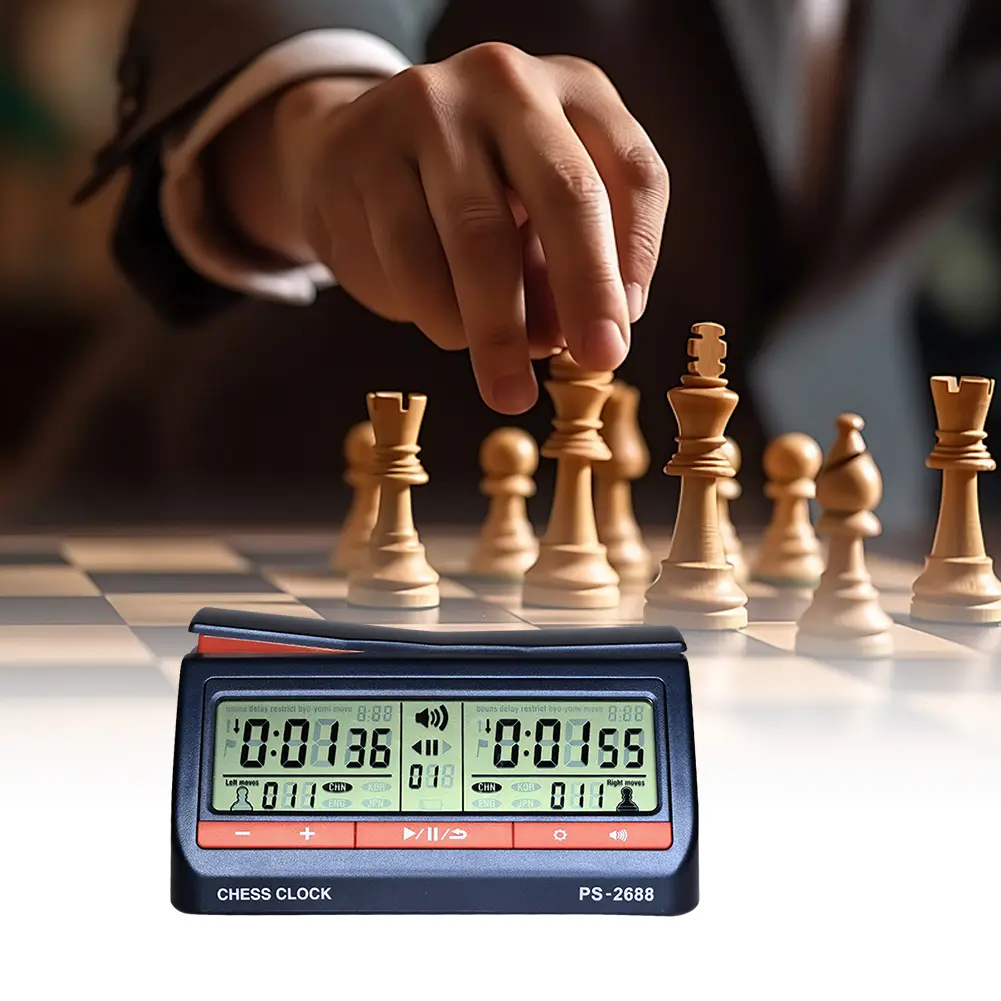 Chess Digital Timer with  Delayed Countdown Function Professional Chess Clock Count Up Down Timer for Family Personal Use