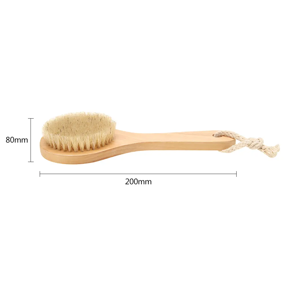 2-10PCS Scrubber Spa Washing Brush Home Adult Shower Washing Tools Bath Brush Long Wood Handle Bathroom Body Back Shower Bristle