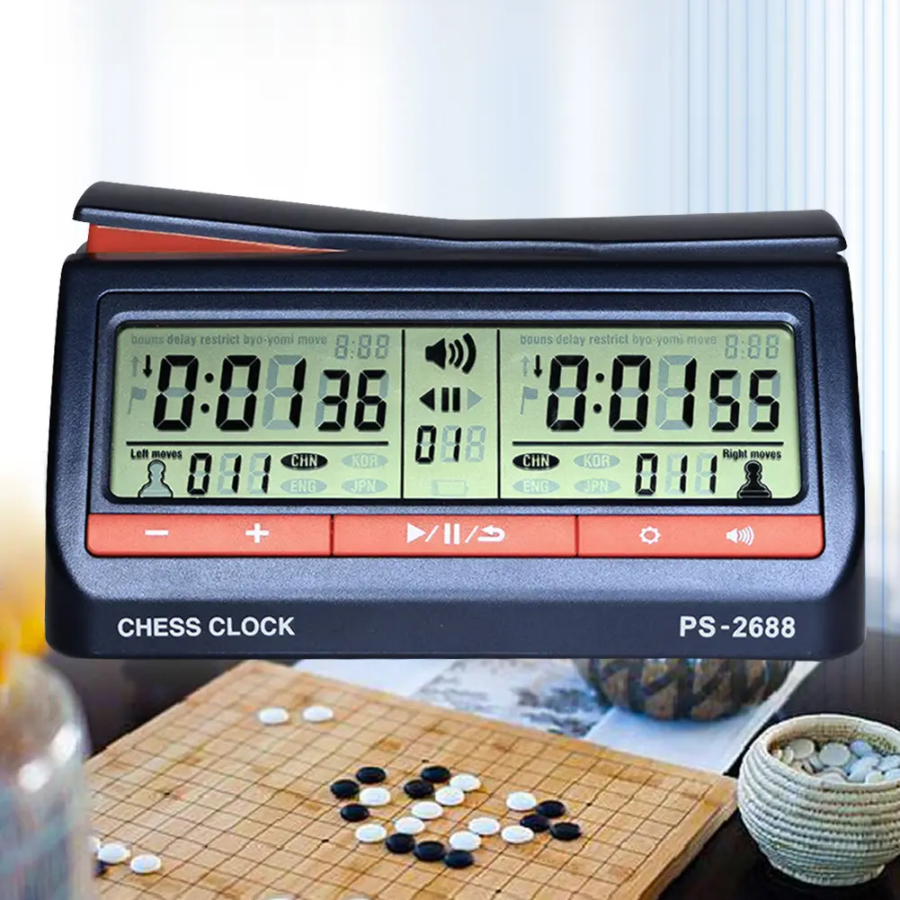 Chess Digital Timer with  Delayed Countdown Function Professional Chess Clock Count Up Down Timer for Family Personal Use