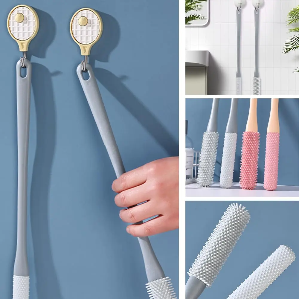 2-5Set Toe Cleaning Brush Toe Seam Scrubbing Brush with Long Handle Relieve Itch Brush for Ash Wash Dead Skin Remove