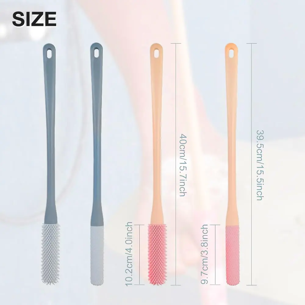 2-5Set Toe Cleaning Brush Toe Seam Scrubbing Brush with Long Handle Relieve Itch Brush for Ash Wash Dead Skin Remove