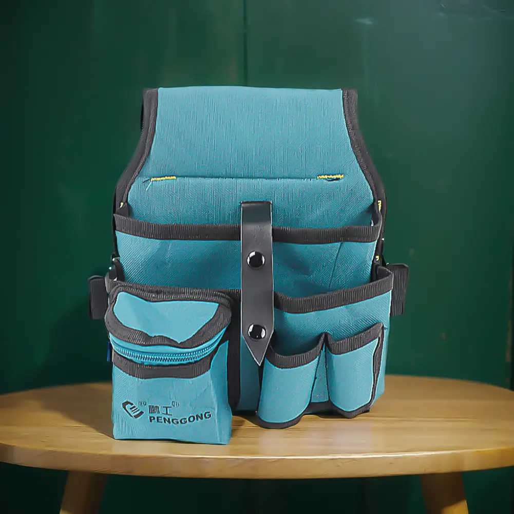 Oxford Cloth Electrician Waist Tool Bag Waterproof Multi-pockets Waist Pocket Portable Tool Pocket for Drill Wrench Screwdriver