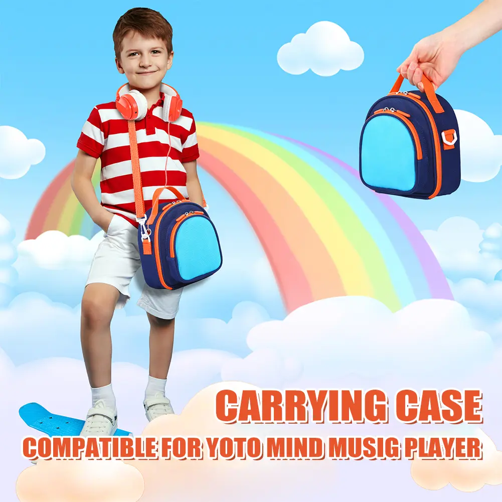 Carrying Case for Yoto Mini (2024 Edition) Travel Storage Bag Card Holder Hold Up To 30 Cards for Player Cards and Accessories