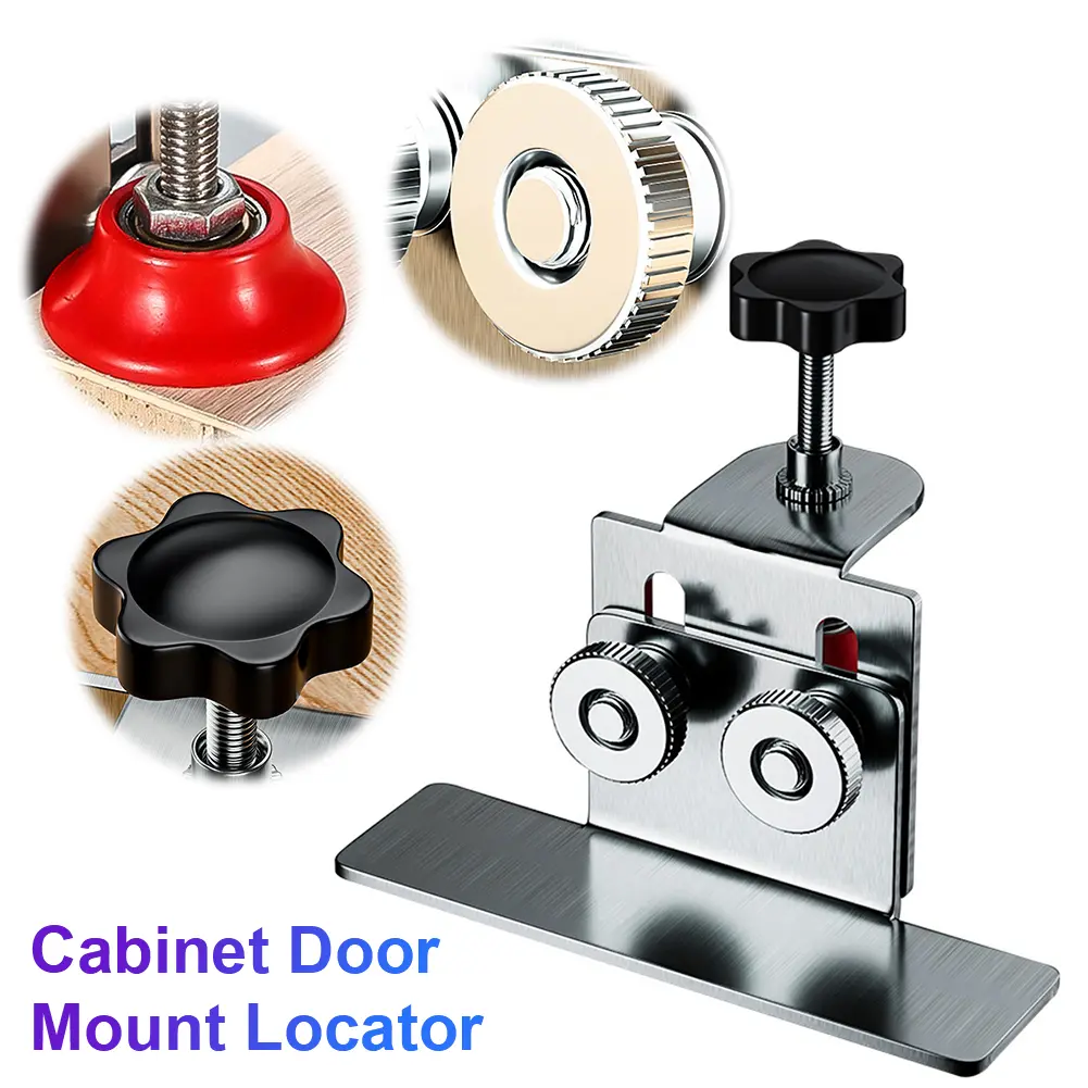 Cabinet Door Mounting Jig Stainless Steel Cabinets Frame Clamp Adjustable Cabinet Closet Door Positioner Woodworking Tools