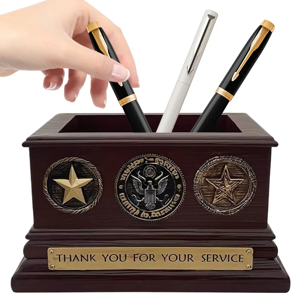 Pen Holder Stand Large Capacity Pens Pencils Holder Cup Multi-Function Makeup Brush Holder Patriotic for Independence Day Gifts