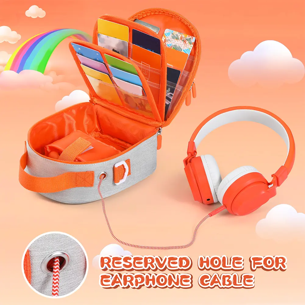 Carrying Case for Yoto Mini (2024 Edition) Travel Storage Bag Card Holder Hold Up To 30 Cards for Player Cards and Accessories