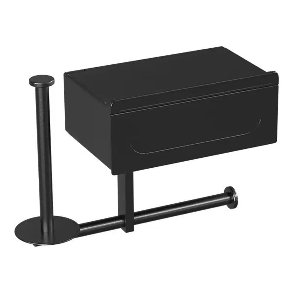 Toilet Paper Holder Wall Mounted Flushable Wipe Dispenser with Storage Bathroom Storage Dispenser for Bathroom