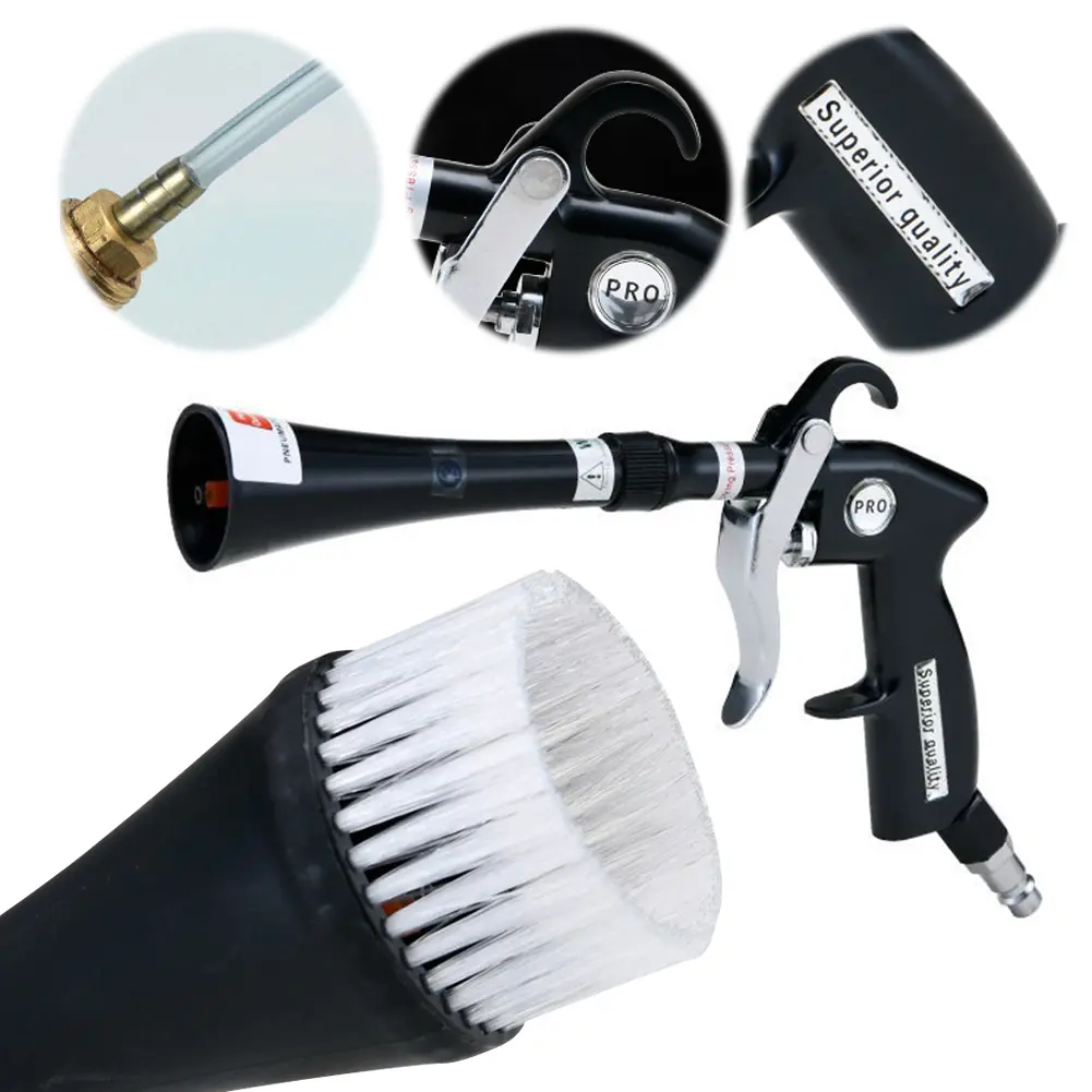 Car Interior Cleaning Tool Non-Slip Dust Blowing Tool Efficient Dry Cleaning Gun for Home Appliances Computers Office Equipment