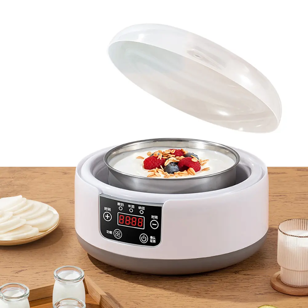 1.2L Automatic Yogurt Maker Timing Function Household Natto Maker Constant Temperature Electric Yogurt Machine for Home Kitchen