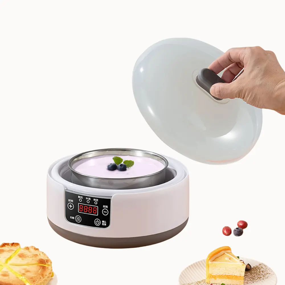 1.2L Automatic Yogurt Maker Timing Function Household Natto Maker Constant Temperature Electric Yogurt Machine for Home Kitchen