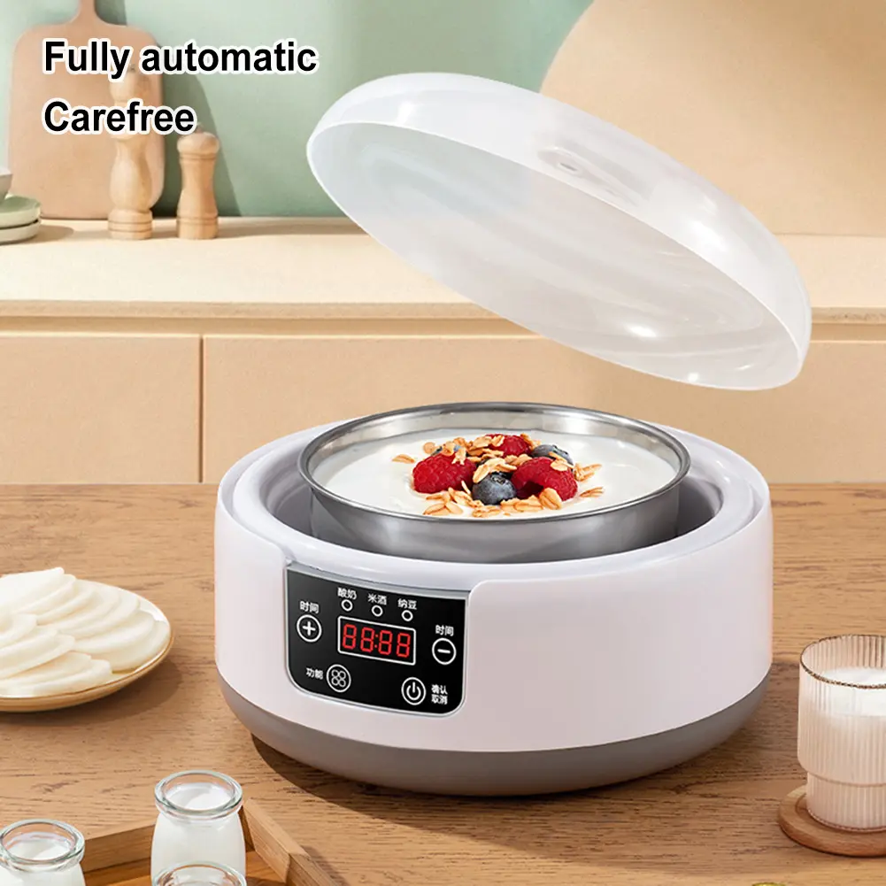 1.2L Automatic Yogurt Maker Timing Function Household Natto Maker Constant Temperature Electric Yogurt Machine for Home Kitchen